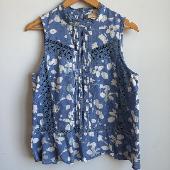 Anthropologie Vanessa Virginia Marissa Floral Top Size 12 - Picture 8 of 9